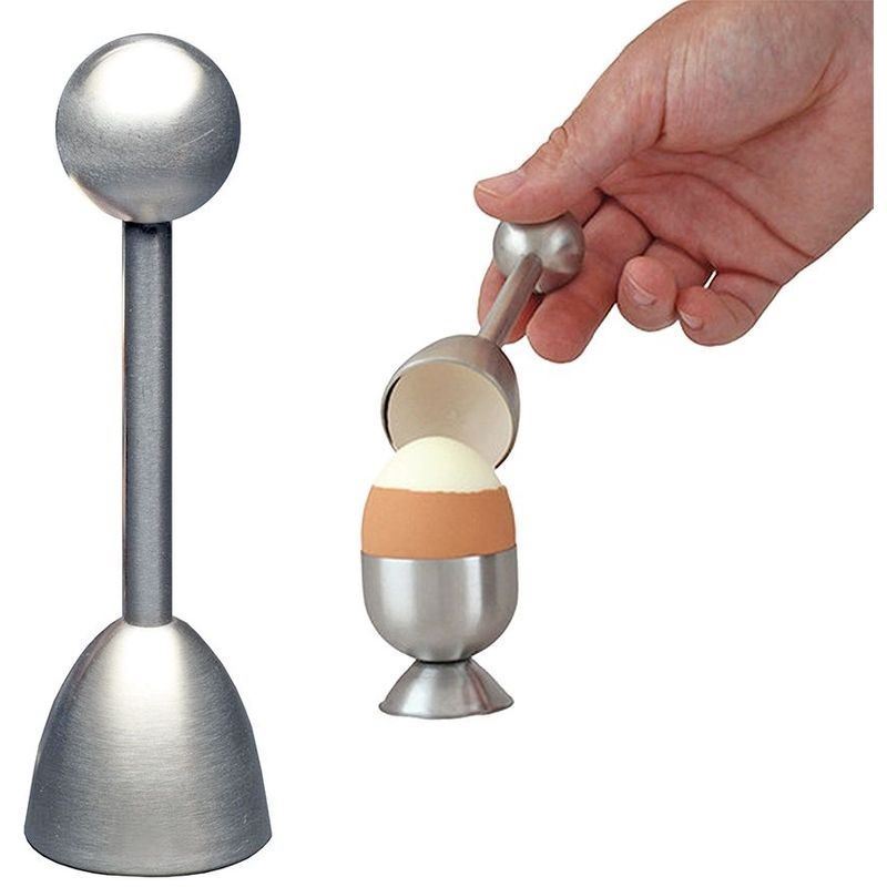 thumbnail interactive-video image 1 of Avanti Stainless Steel Egg Topper - 100% Genuine, Removes The Top Of Soft Or Hard Boiled Eggs 1 of 2