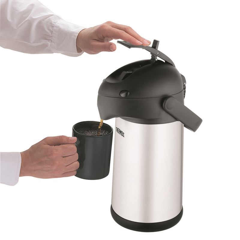 Coffee Thermos Thermos 2-Quart Glass Vacuum Insulated Pump Pot - Keeps  Coffee Hot For 12 Hours, 360 Swivel Base, Commercial Brewer Compatible,  Metallic Gray Glass Insulated Coffee Carafe